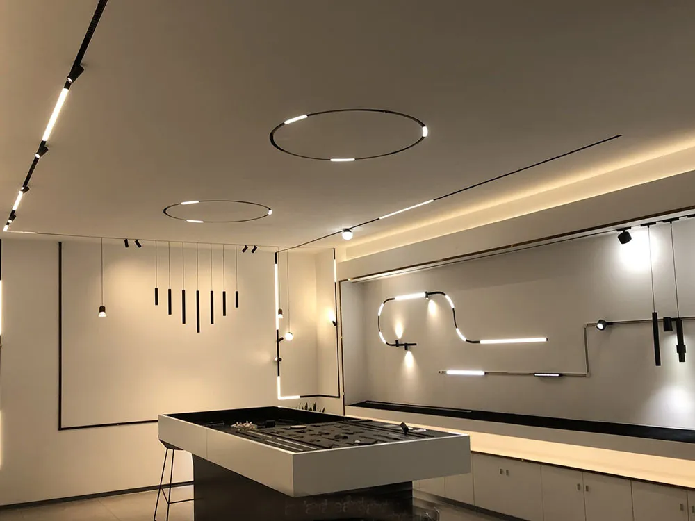LED Magnetische Linearlicht Dünn schlank Aluminium Kunststoff SMD L-Form 30W Shop Kantine Getränke Buchladen Stoffladen 2