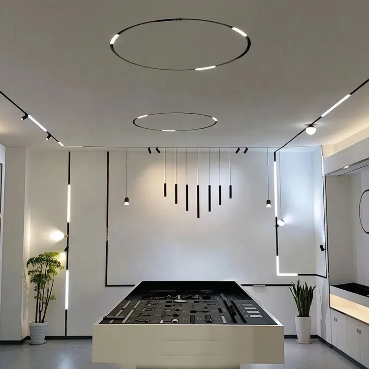 LED Magnetische Linearlicht Dünn schlank Aluminium Kunststoff SMD L-Form 30W Shop Kantine Getränke Buchladen Stoffladen 10