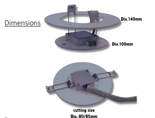 Downlight Panik Notausgang Fluchtwegschild Licht 3h IP65 Batterie Einkaufszentrum Werkstatt Mall 3