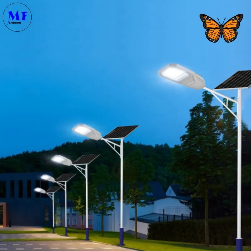 LED Solar Garten Straßenwandlicht Aluminium Wasserdicht 200W IP65 Ik08 Kompaktes Parkweg Bürgersteige Autobahn 2
