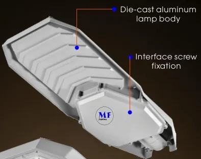 LED Solar Garten Straßenwandlicht Aluminium Wasserdicht 200W IP65 Ik08 Kompaktes Parkweg Bürgersteige Autobahn 3
