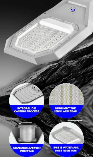 LED Solar Garten Straßenwandlicht Aluminium Wasserdicht 200W IP65 Ik08 Kompaktes Parkweg Bürgersteige Autobahn 6