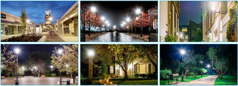 LED-Gartenleuchte, abstimmbar, Anti-Schock, IP65, 48/64/80W, wasserdicht, 130lm/W, Laterne, Schwarz und Weiß, Rasen 8