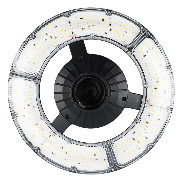 LED-Gartenleuchte, einstellbar, 150W, IP65, eingebaut wasserdicht, 130lm/W, rund, schwarz, Hof, Park, Garten, Pfostenaufsatz 0