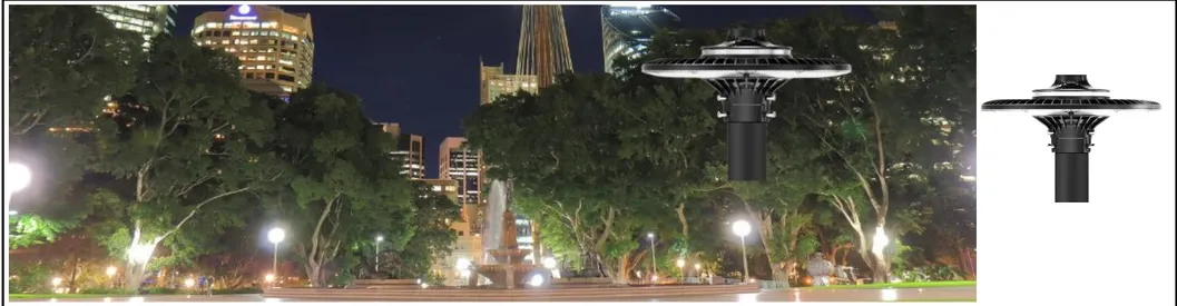 Energieeinsparende LED-Gartengestützte Pole-Licht-Bereichslicht 140lm/W Smart-Tuning 200W für den Highway-Restaurationsbereich Sportkomplex Promenade am Ufer 0