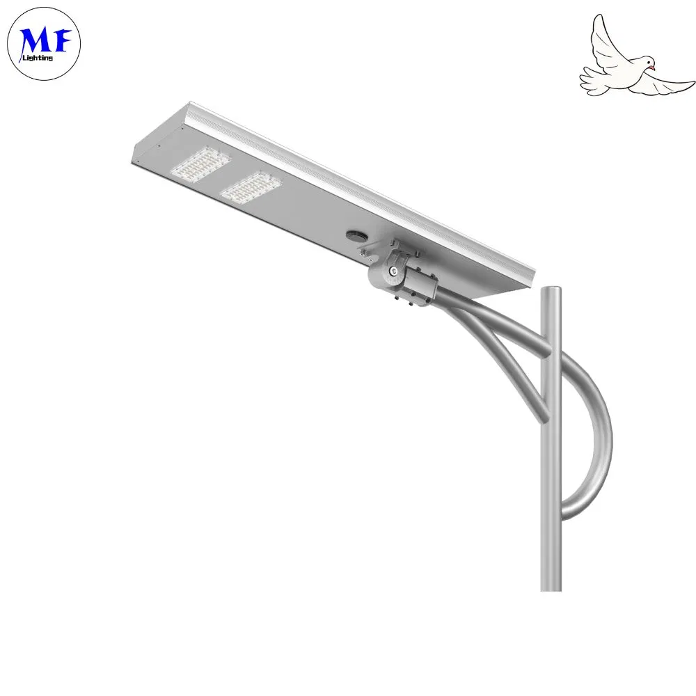 LED Solar Straßengarten Licht Bewegungssensor Weiß Silber 120W 100W 80W Alu. IP66 Fußgängerhaus Villa Hof 0