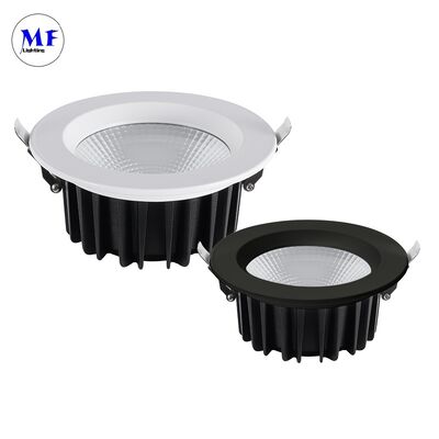 Factory Price Spring Clip Installation 40W COB Downlight 2700-6000K Tunable CCT High CRI Ra90 Triac 0-10V Dali-2 Dali Dt8 Tuya Zigbee Dimmable Down Light