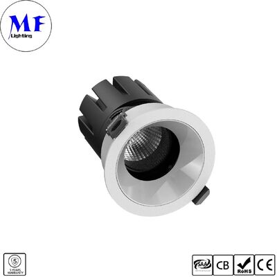 15W LED Down light CRI90 100lm/W UGR＜3 ETL Driver 110Vac DIP 5CCT adjustable 200-240VAC Triac/0-10V/ Dali Dimmable Recessed Anti-glare LED Spot Downlight for Commercial Spaces