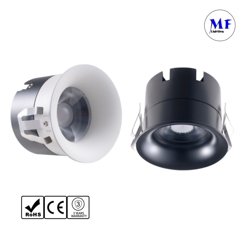 17+ Years Factory No Glare Simple 3W 5W 7W 10W 12W 15W 110lm/W Ik07 Cozy Recessed Commercial Residential Home Hotel Spotlight Mini Feet Round LED Down Light