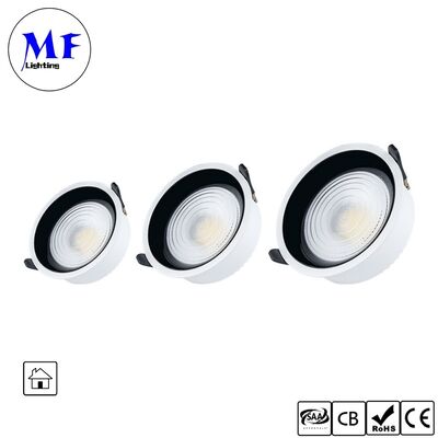 7W CRI90 160lm/W Spot Downlight Triac /0-10V/Dali-2 Dimmbarer Breitstrahlwinkel 120° 6INCH/8INCH Einbauleiter Anti-Glanz-LED-Downlicht für gewerbliche Räume