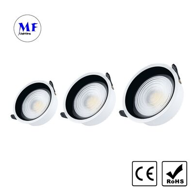 Fabrikpreis kommerzielle Indoor Einbau-LED-Downlight Druckguss-Aluminium Blendfrei IP20 60W Einstellbare CCT Dimmbar Tuya Zigbee DALI 0-10V Triac Deckenleuchte