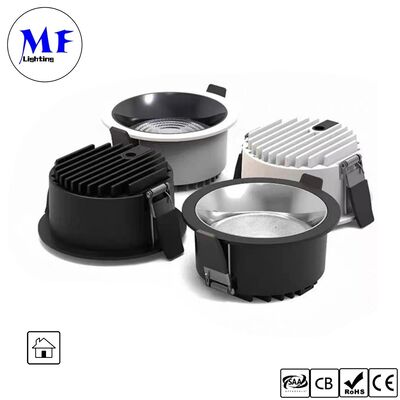 35W 160lm/W Einbaustrahler Triac /0-10V/Dali/TUYA Zigbee dimmbar CRI90 IP20 Weiter Abstrahlwinkel 120° 8 Zoll/10 Zoll Einbau-Blendfreier LED-Downlight für gewerbliche und private Räume