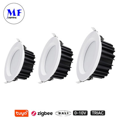 Fabrikpreis IP40 Anti-Glare Triac Dali Tuya Dimmable Smart Zigbee 7W 15W SMD LED eingeschlossener Spot Down Licht für Küche Industrie Einzelhandel Gewerbeflächen