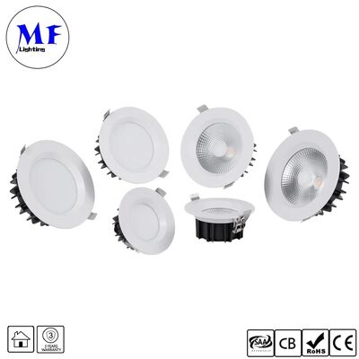 5W CRI90 100lm/W Weitstrahlwinkel 120° Triac /0-10V/Dali-2/Tuya Zigbee Dimmbare LED-Einbaustrahler Blendfrei SMD-LED-Downlight für Geschäftsräume