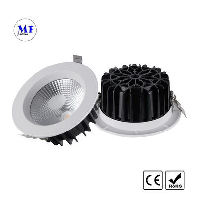 Factory Price COB LED Recessed Downlight 30W Triac 0-10V Dali-2 Dt6 Dt8 Dimmable Tuya Zigbee Tuya WiFi Smart Control Ugr<19 Die-Cast Aluminium Ceiling Down Light