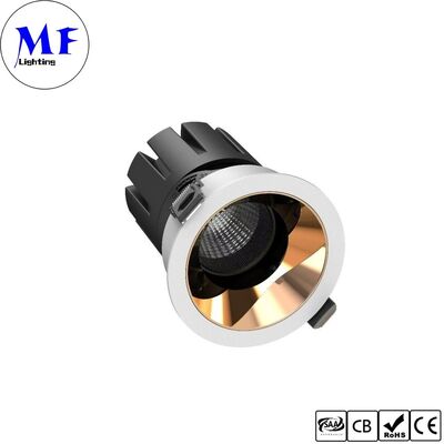 15W LED-Abwärtslicht CRI90 100lm/W UGR<3 ETL-Treiber 110Vac DIP 5CCT einstellbar 200-240VAC Triac/0-10V/Dali Dimmable Recessed Anti-Glare LED Spot Downlight für gewerbliche Räume