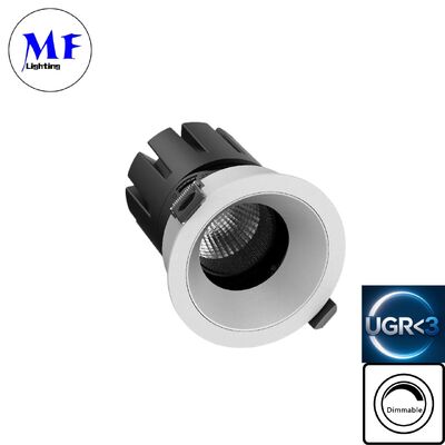 7W LED-Einbaustrahler UGR<3 Blendfrei Dimmbar ETL-Treiber DIP 5CCT Einstellbar 100LM/W Hohe Lumen für Badezimmer, Industrie, Einzelhandel, Gewerbeflächen